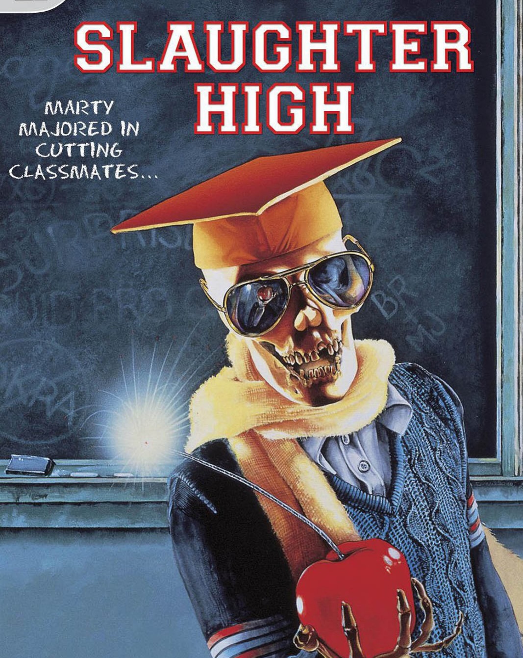 Halloween Movie Marathon 27/31: Slaughter High (1986)

A group of former classmates returns to their old school for a reunion and discovers that the kid they tormented years ago may have taken the whole “never forget” thing rather seriously.

There’s actually a Bradbury Manor connection buried in here somewhere: the past does not stay politely in the past just because everyone involved would prefer to move on. Or whatever. 

Unfortunately, Slaughter High explores that idea with considerably more exploding intestines and considerably less restraint.

This movie is ridiculous. The characters make baffling decisions, the tone wanders all over the place, and at several points I found myself less concerned with who would survive than with whether any of them had ever encountered basic cause and effect.

It was not good.

I did, however, finish it, which feels like an accomplishment worth recognizing.

2/5 deeply regrettable class reunions. 🔪🏫

27 down. 4 to go. 🎃

#SlaughterHigh #HorrorMovies #SlasherMovies #HalloweenMovieMarathon #HorrorCommunity